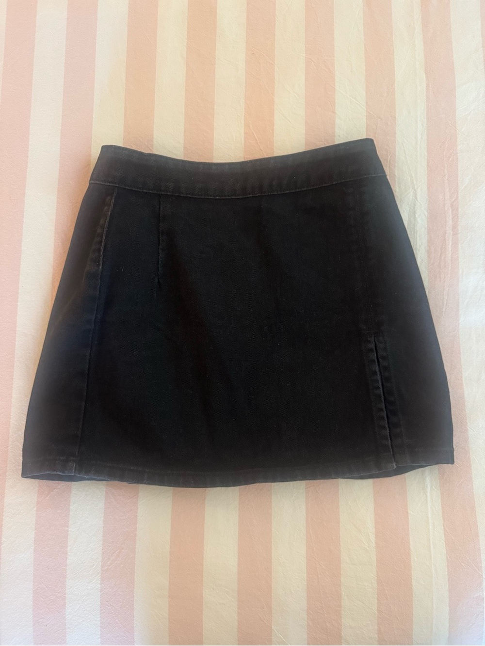 Lioness Black Denim Skirt